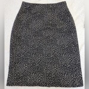 Armani Collezioni IT 44 US 8 Wool Silk Pencil Skirt Black Tweed Made Italy